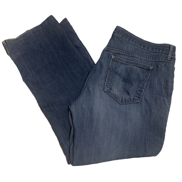 Eddie Bauer Bootcut Jeans Womens 16x33 Cotton Blue Denim Pants Mid-rise Trousers - Picture 5 of 16